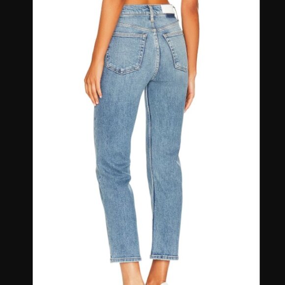 Re/Done 70s Stove Pipe Jeans in Classic Faded Blue sz 24 - Picture 2 of 7